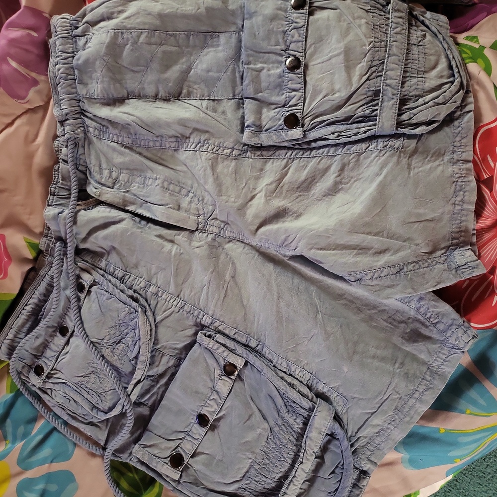 Free people moon Bay Parachute Shorts in blue - small - NWOT - Picture 5 of 8